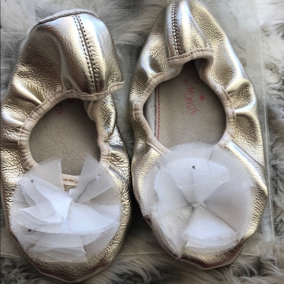 Tutu du Monde Gold Ballet Slippers - Picture 2 of 4